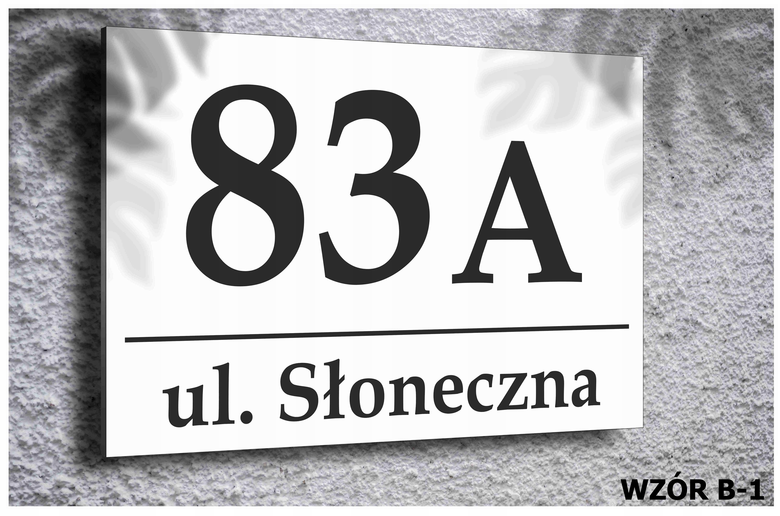 Tabliczka Tablica ADRESOWA ALUMINIUM Nr DOMU 20x30