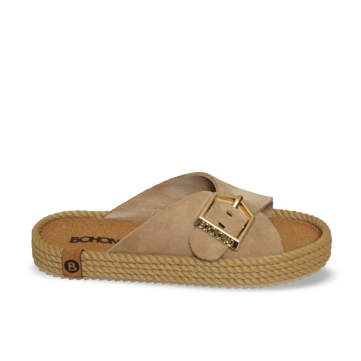Nazouváky pantofle Bohonomad Casablanca 41, Béžová, Městské