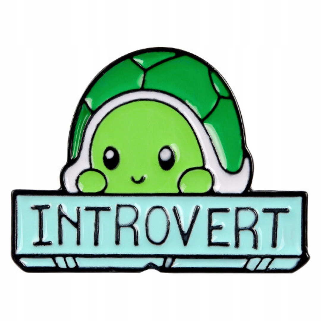 

Przypinka Metalowa Introvert Żółwik Introwertyk