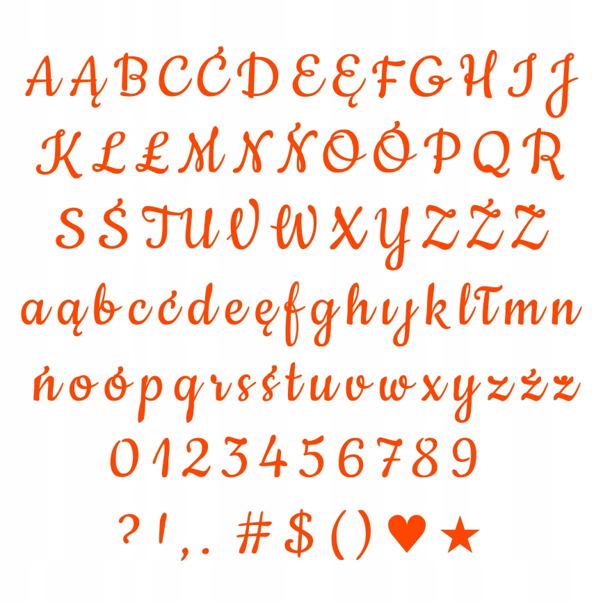 ALFABET LITERY cukrowej Cookie ŚREDNI + pudełko