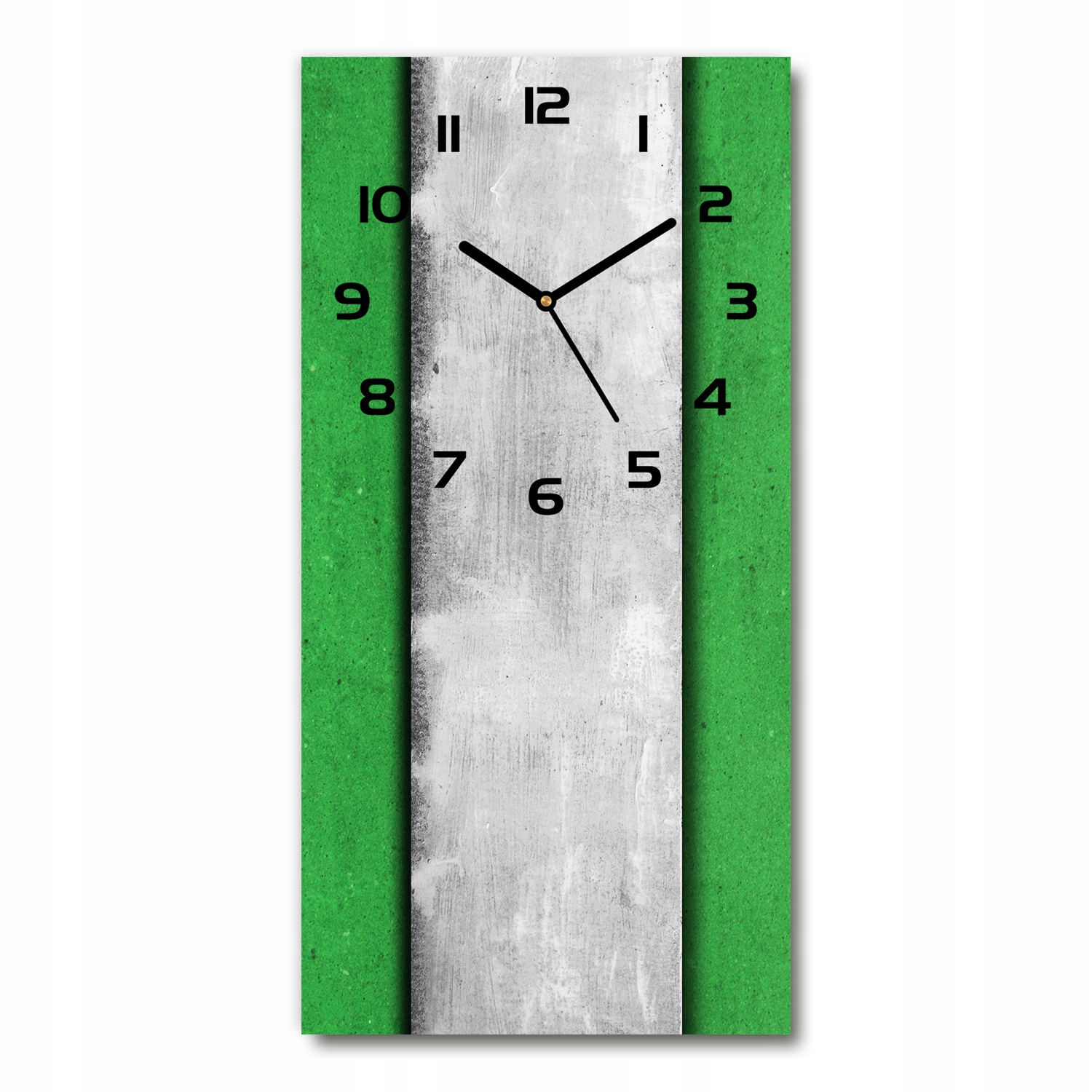 

Nowoczesny zegar ścienny Zielony mur 30x60 pionowy