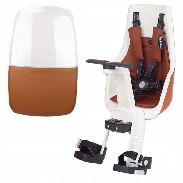 FOTELIK ROWEROWY EXCLUSIVE MINI PLUS BROWN + SZYBA