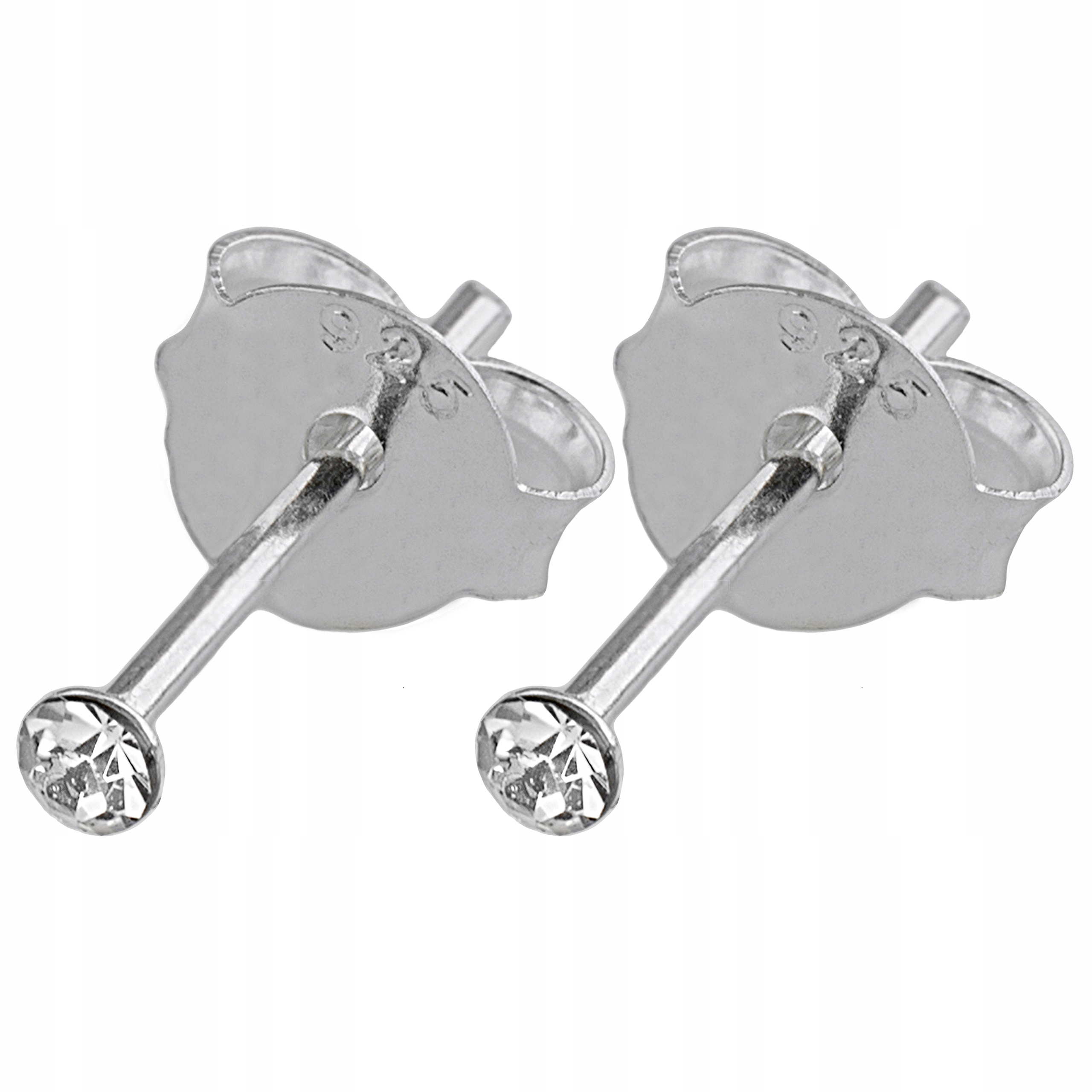 

Versil kolczyki cyrkonia 2 mm para wkrętki Srebro