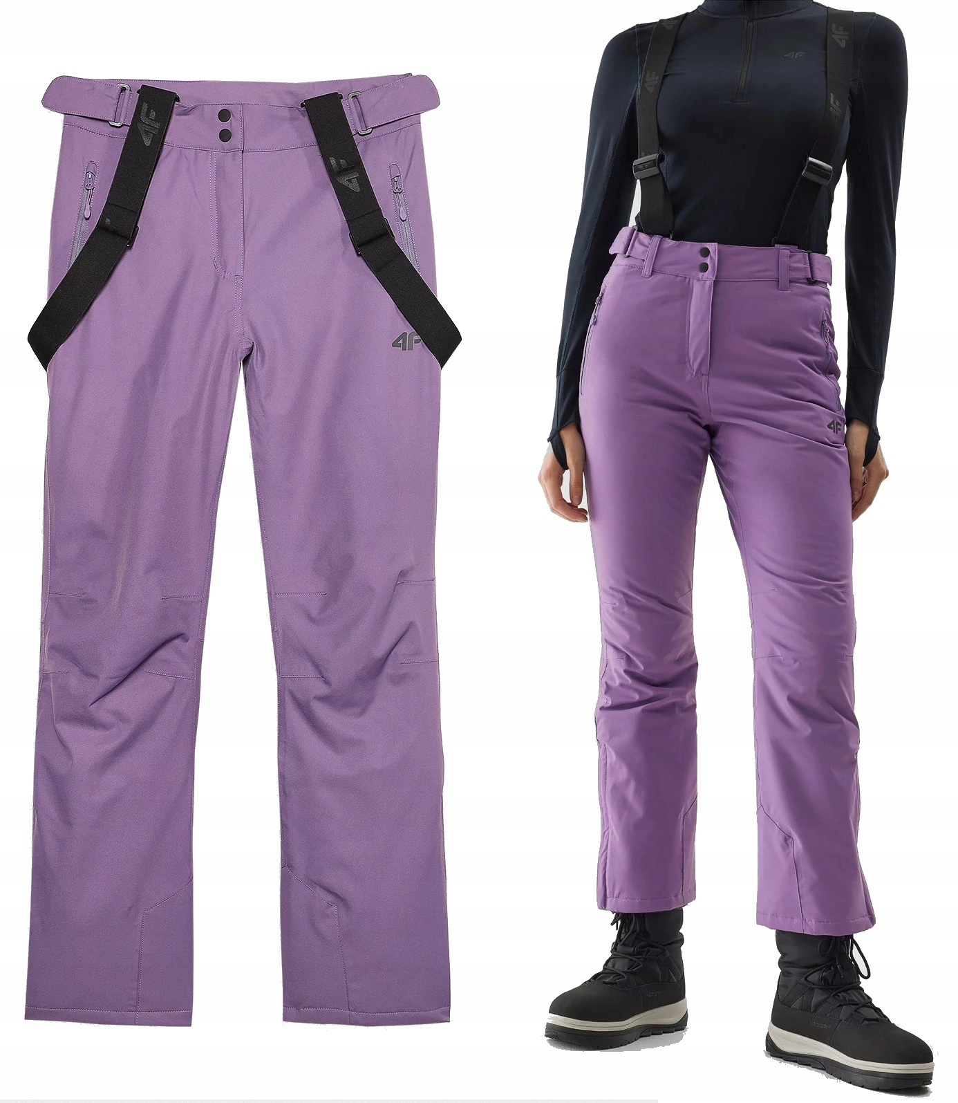 Spodnie Narciarskie Damskie 4F 4FAW23TFTRF419 fiolet S