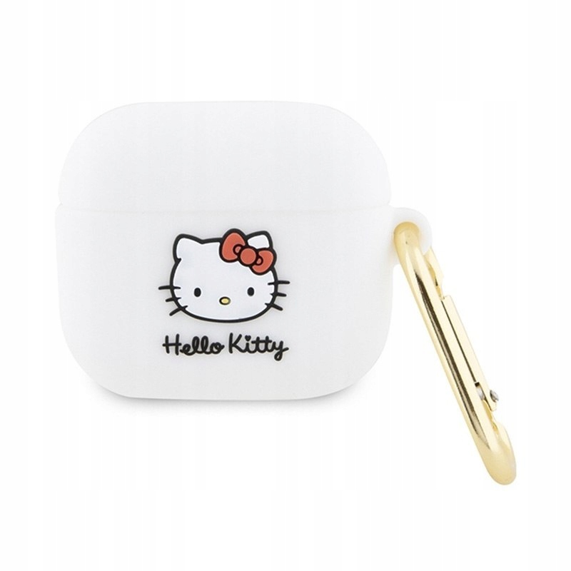 Hello Kitty Silicone 3D Kitty Head Pouzdro pro AirPods 3 (bílé)