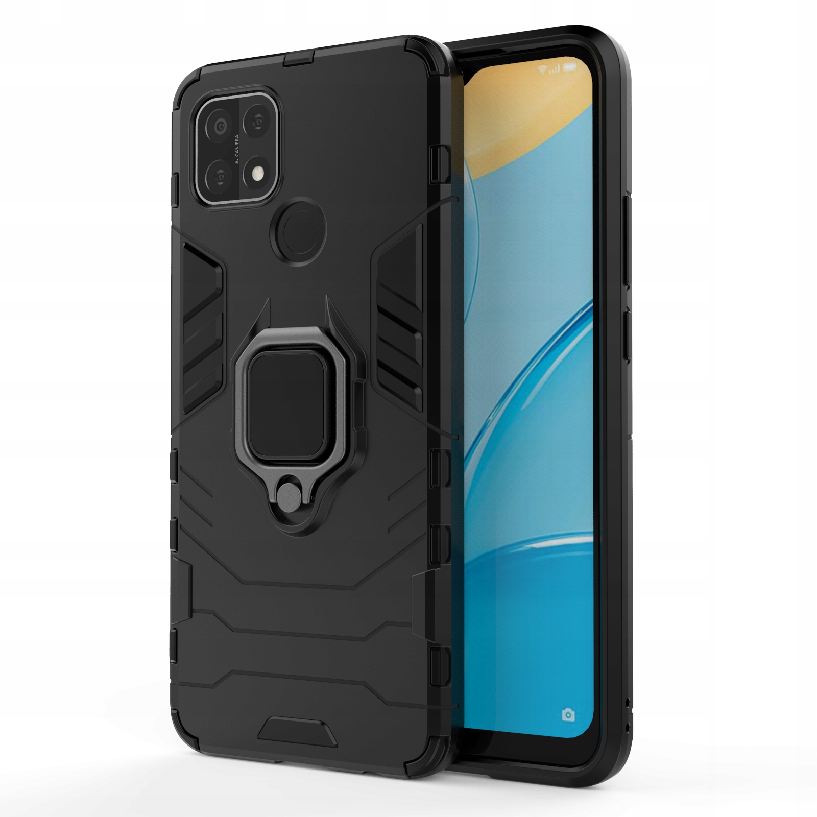 ETUI CASE X-RING PANCERNE DO REALME 7i + SZKŁO Rozszerzenie podstawka