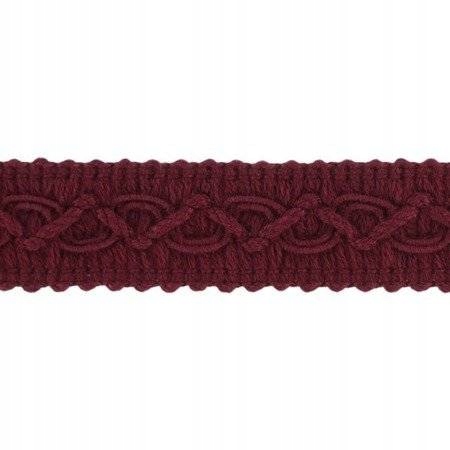 Dekorační bavlněná páska 100% bavlna tmavá bordó 16mm 20m