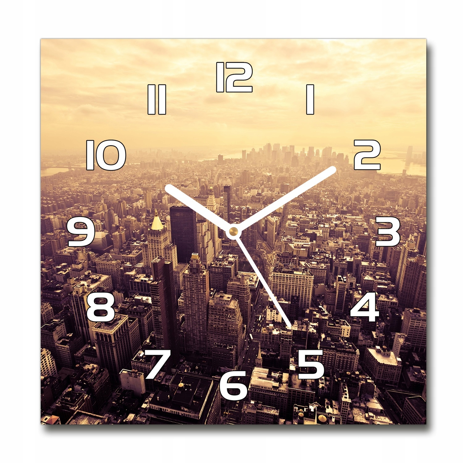 

Zegar szklany kwadratowy Manhattan Nowy Jork 30x30