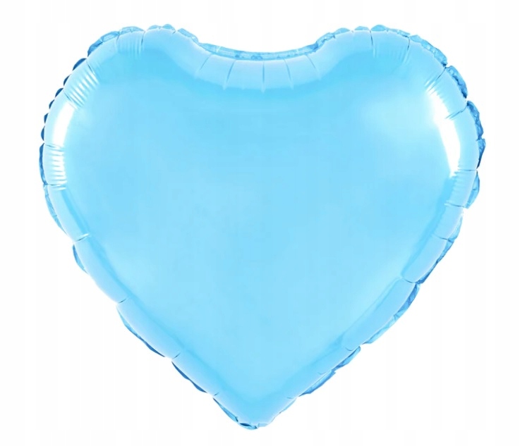 BALON BALONY FOLIOWE SERCE BŁĘKITNE 45cm 18"