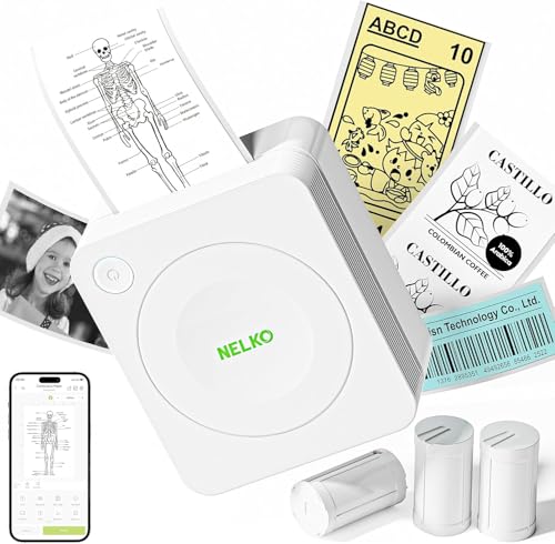 Tiskárna Na Štítky S Nálepkami Nelko PM230 Bluetooth Přenosná Kapesní