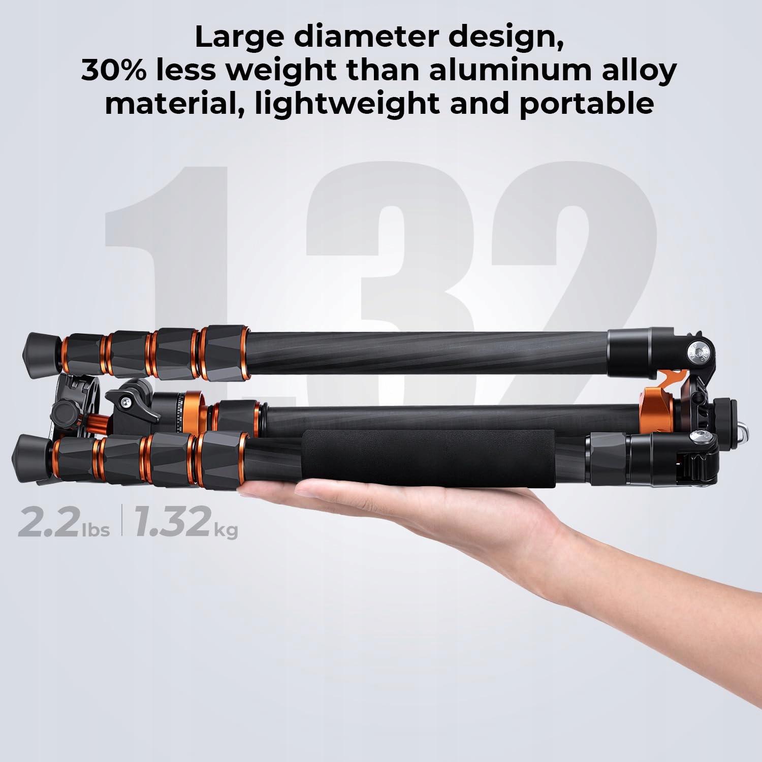 K&F CONCEPT 172cm Lekki Statyw Węglowy z Monopodem do Aparatów — miniatura 4