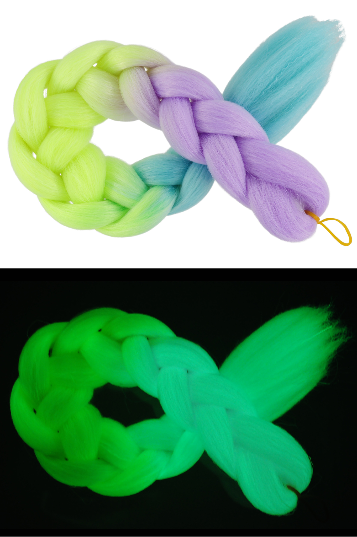 WŁOSY SYNTETYCZNE ŚWIECĄCE WARKOCZYKI KOLOR FL.306