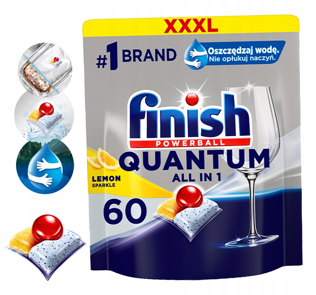 Levně Finish Kapsle Quantum Lemon ALL-IN-1 60 Na Mytí