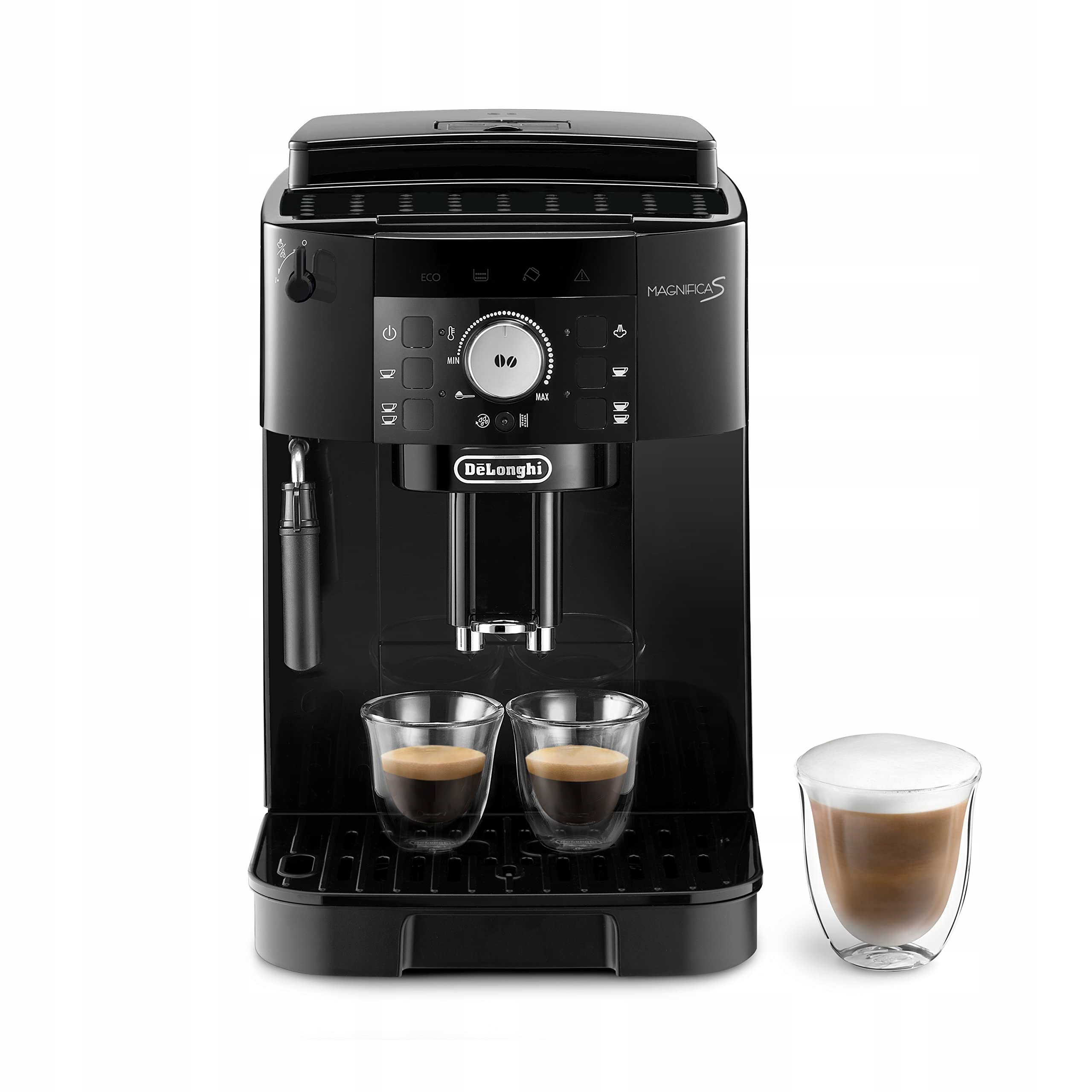 De'Longhi Magnifica S kávovar, černý, espresso a cappuccino