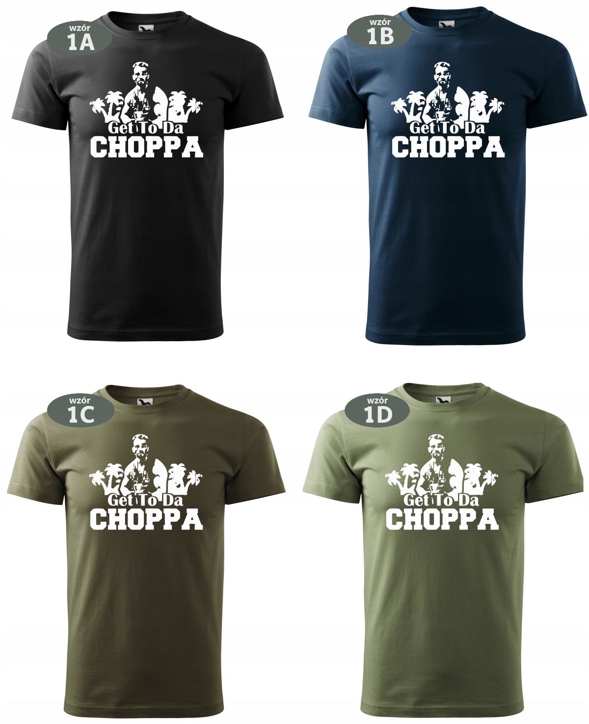 KOSZULKA T-SHIRT GET TO THE CHOPPA ARNOLD PREDATOR Tematyka, motyw arnold schwarzenegger