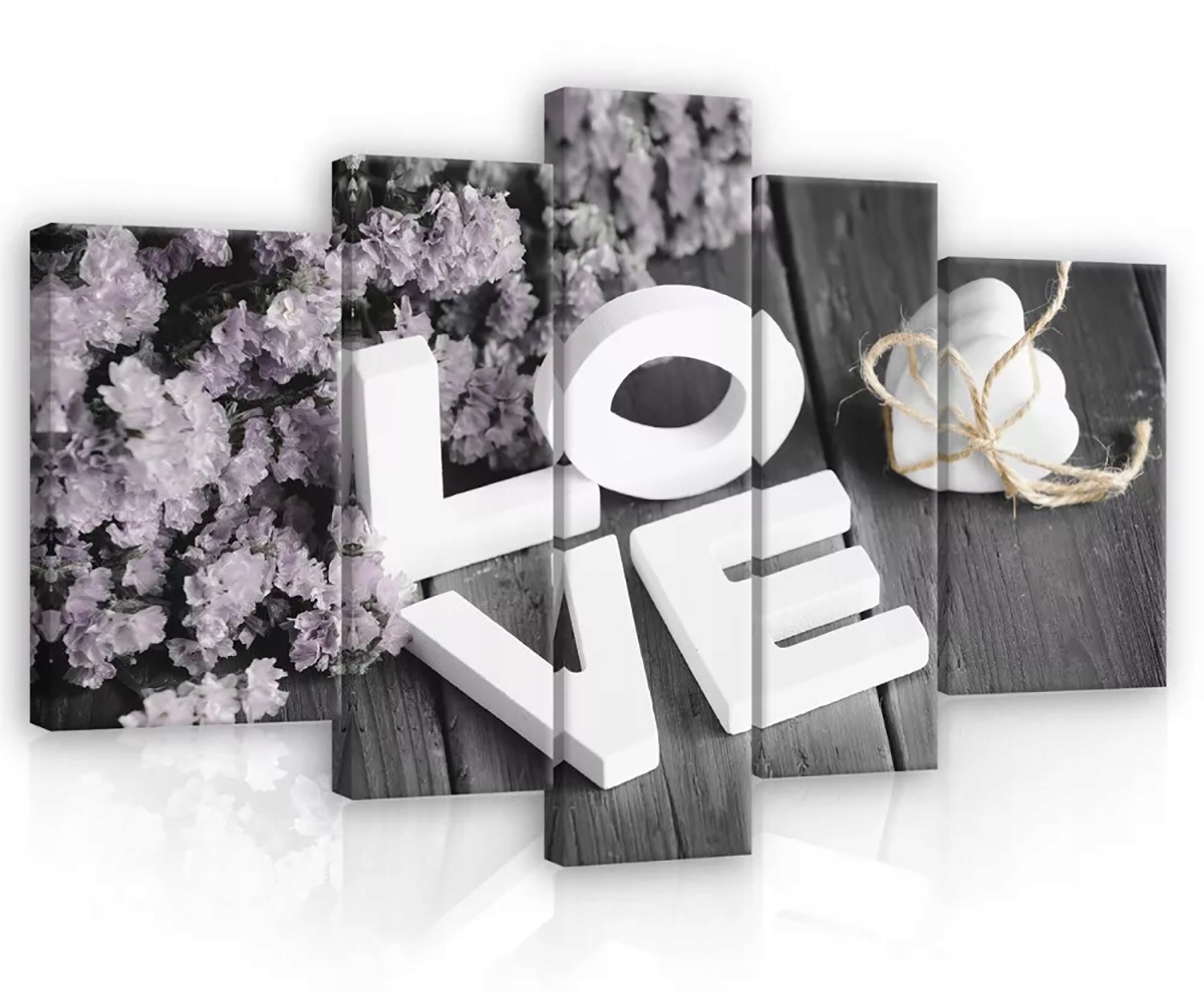 Obraz Na Plátne Canvas 170x100 Srdce Kvety Love