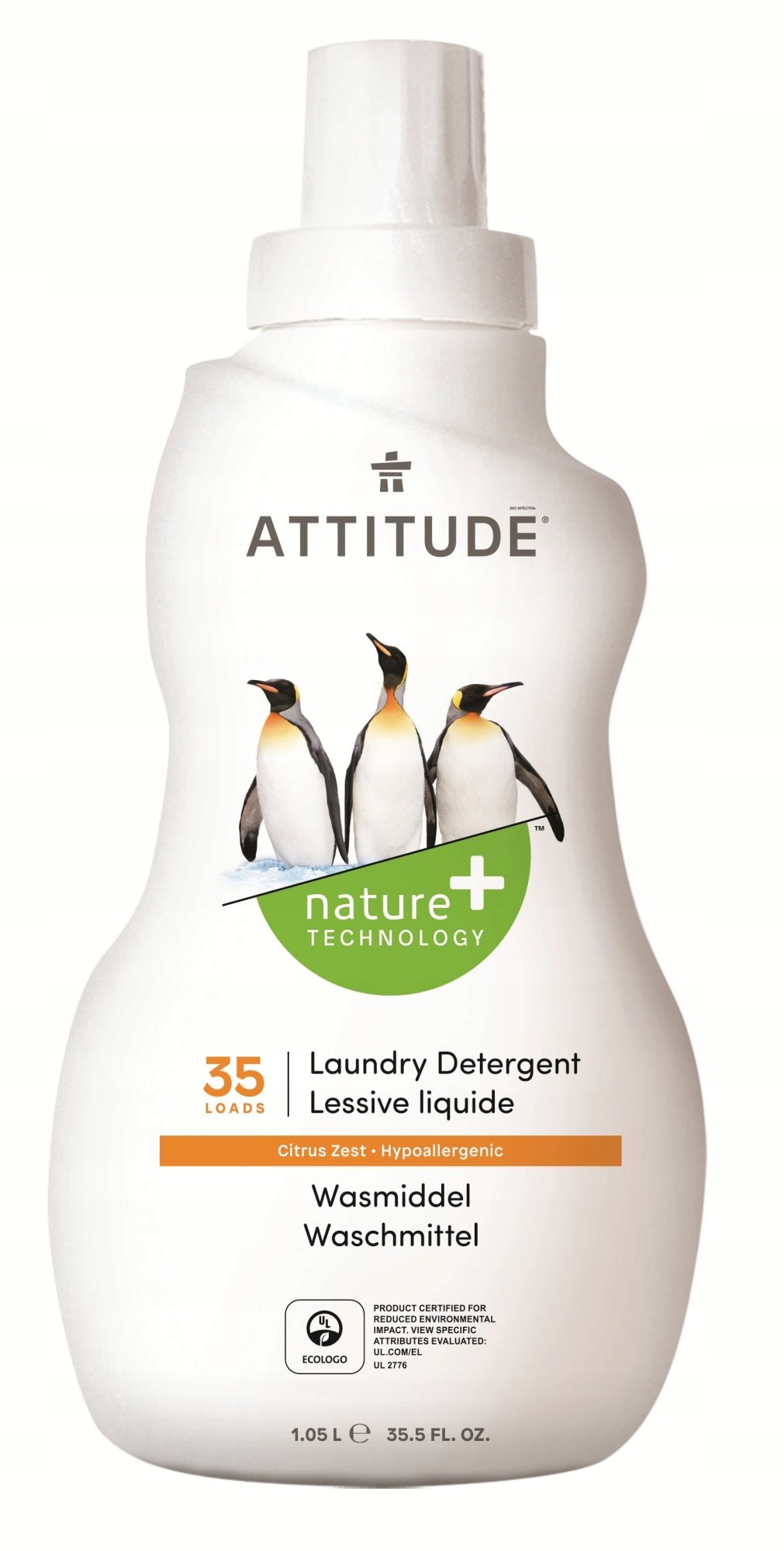 Levně Tekutý prací prostředek s vůní citrusové kůry 1050 ml Attitude Citrus Sada