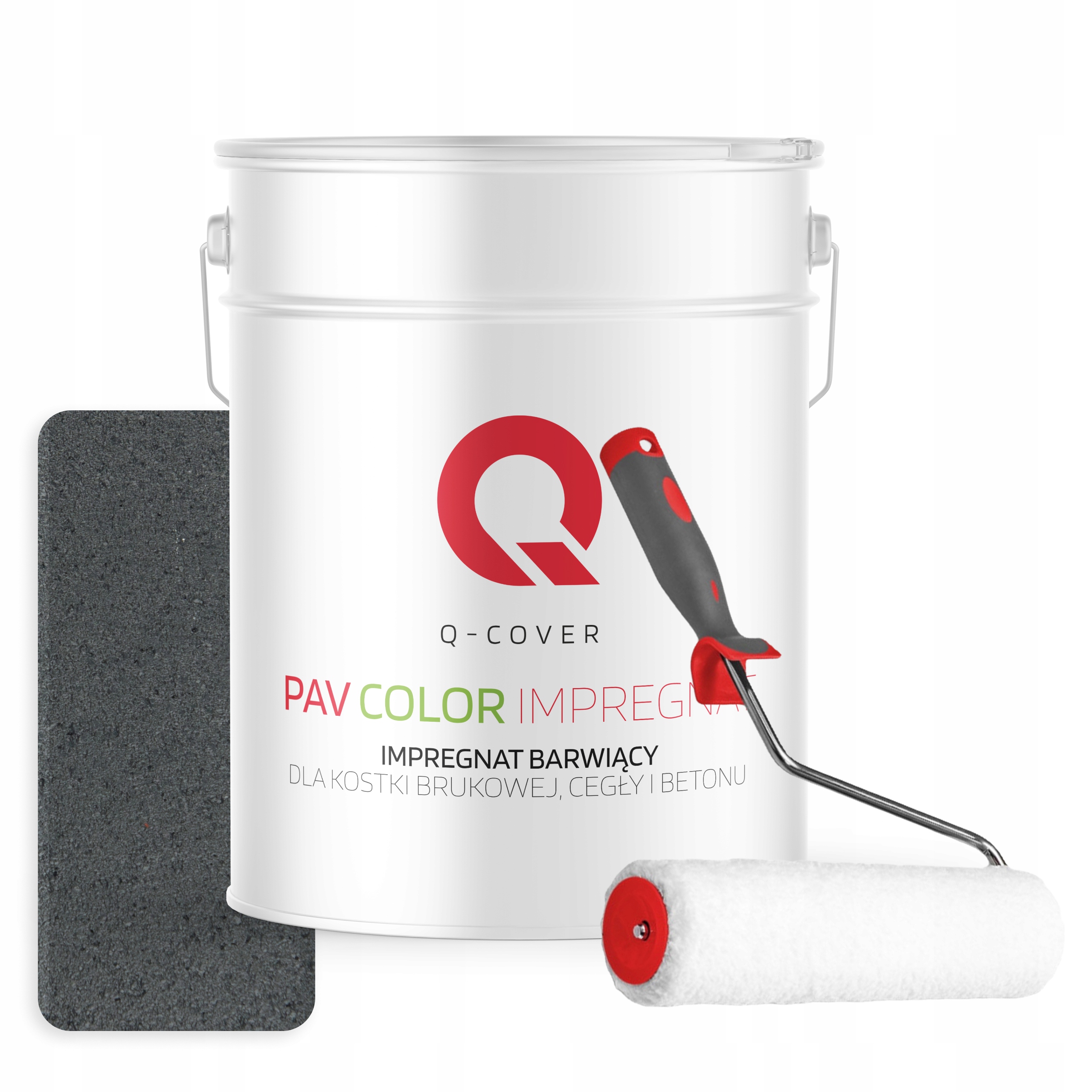 Barvicí impregnát na betonu kostky 10 l Šedý antracit Uv váleček