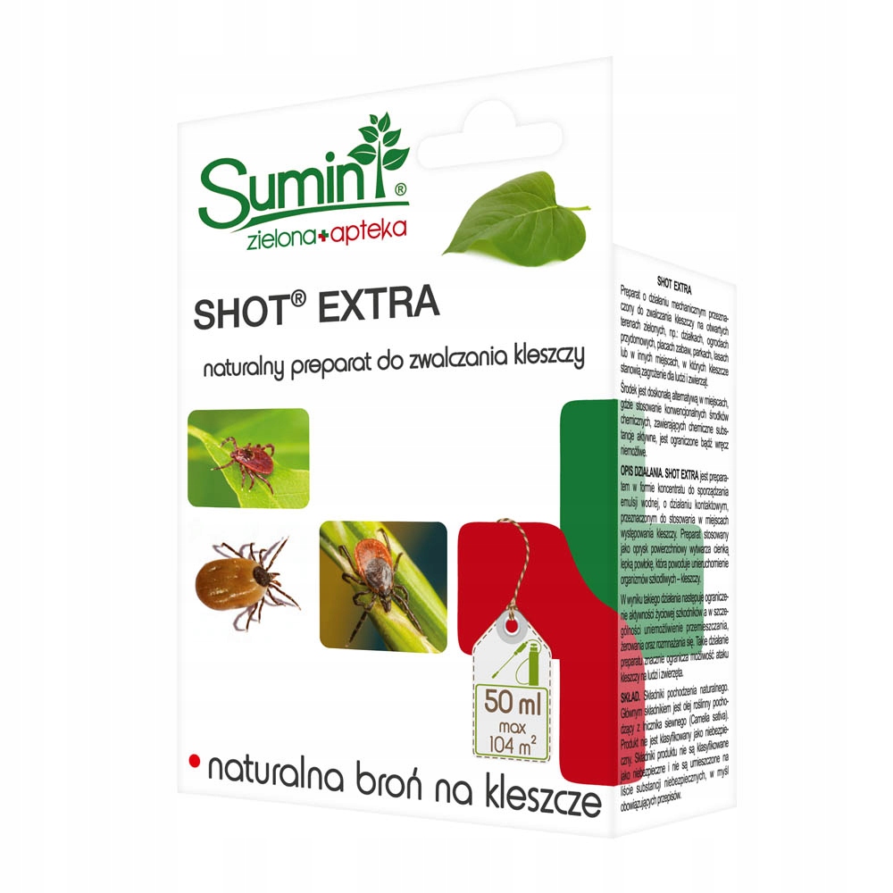 

Sumin Shot Extra środek na kleszcze 50ml