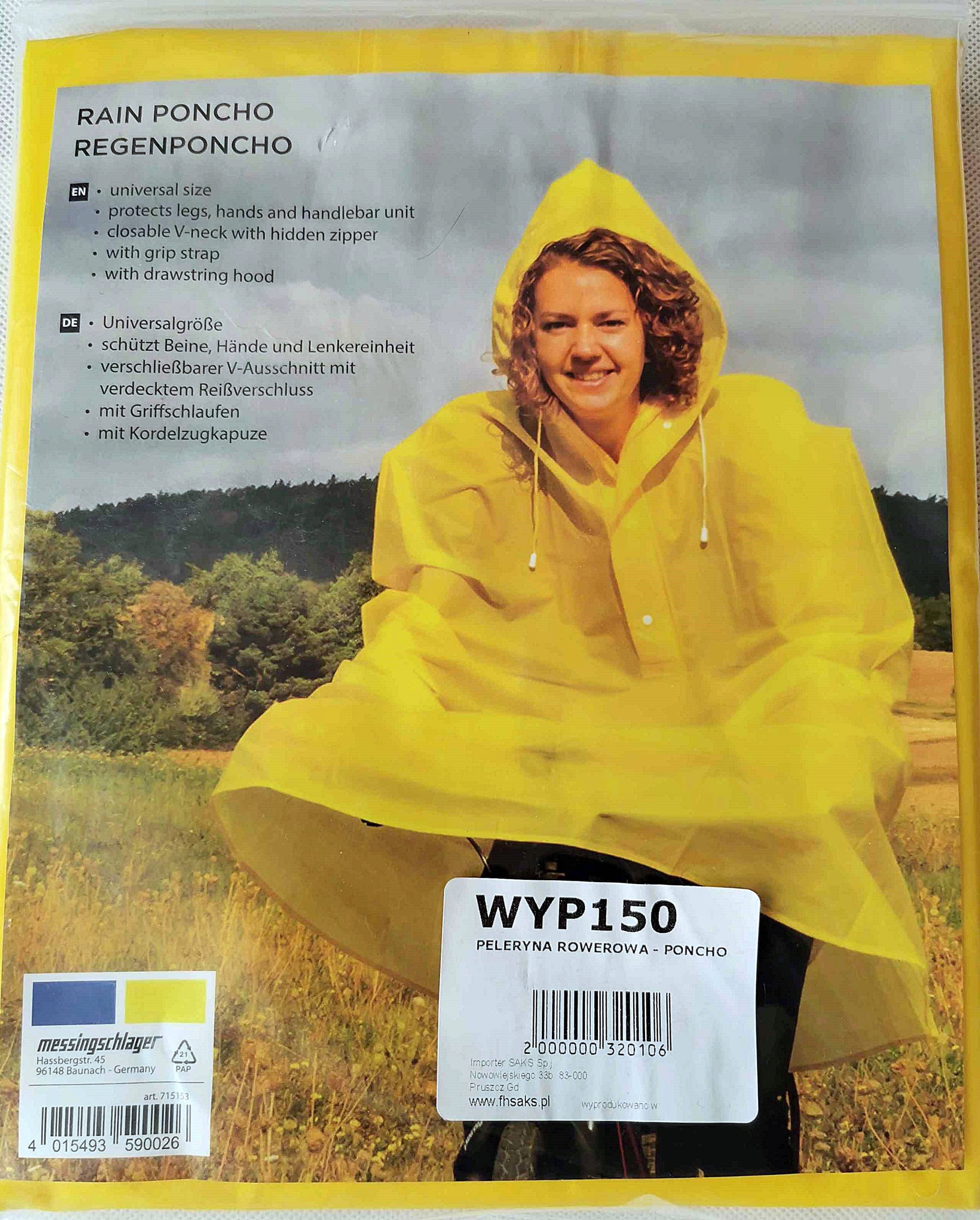 Peleryna Rowerowa Ochronna Poncho
