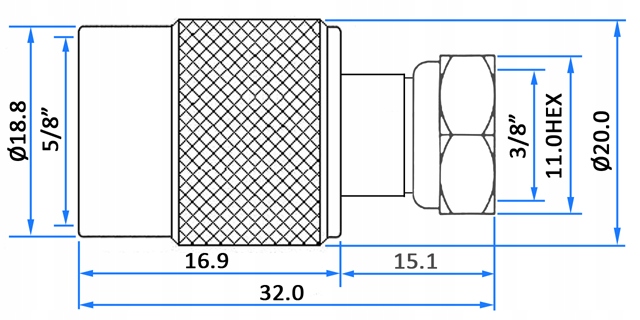 Adapter antenowy RF F/wt-N/wt 50Ohm Marka Stratos