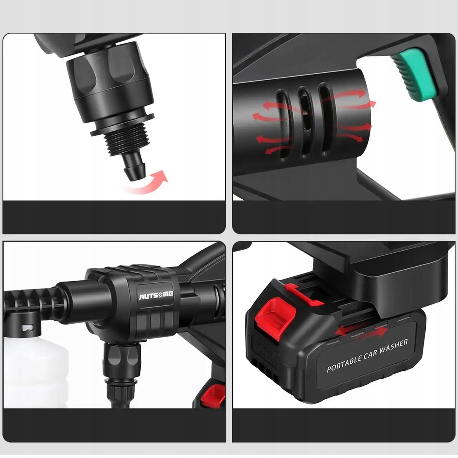 MYJKA CIŚNIENIOWA AKUMULATOROWA BEZPRZEWODOWA 3AH 21V 500W + 2AKU Stan opakowania oryginalne