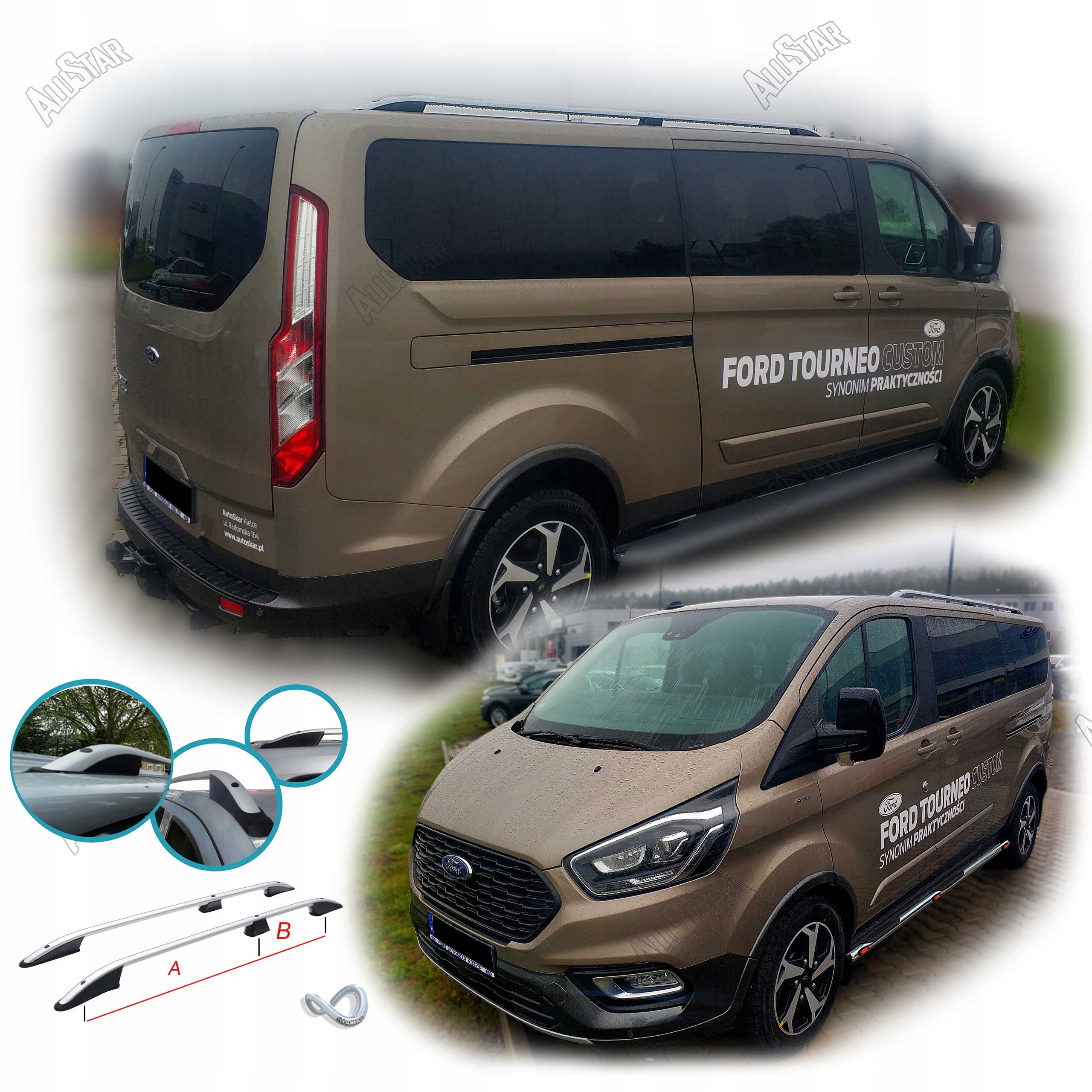 Relingi dachowe Ford Transit Custom 2012+ LONG Numer katalogowy części CUSTOM236LONG