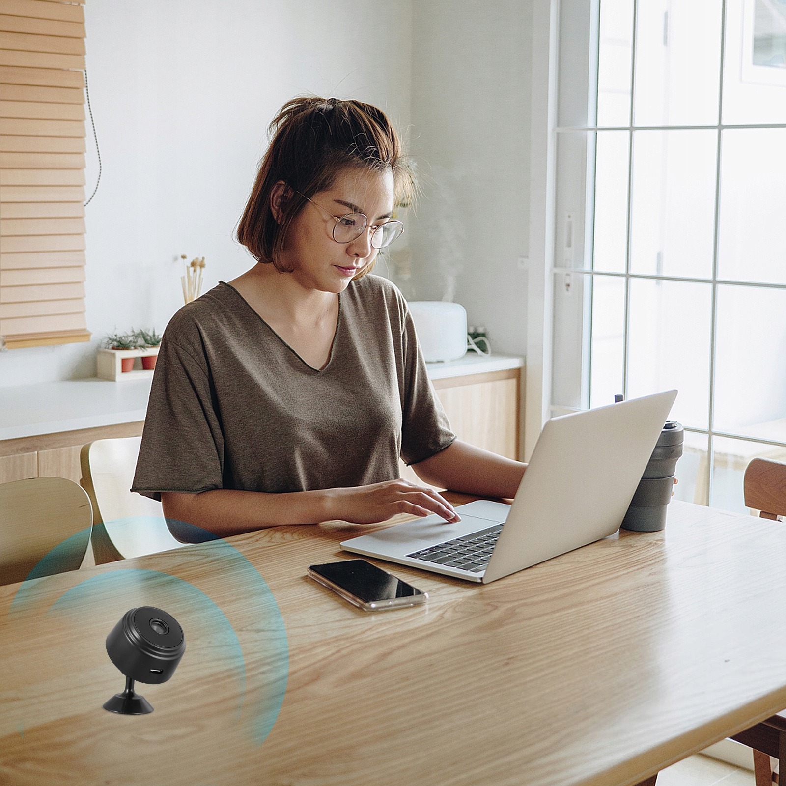 BEZPRZEWODOWY WIFI MAŁY MONITORING WEWNĘTRZNY Model 5398153802777953526