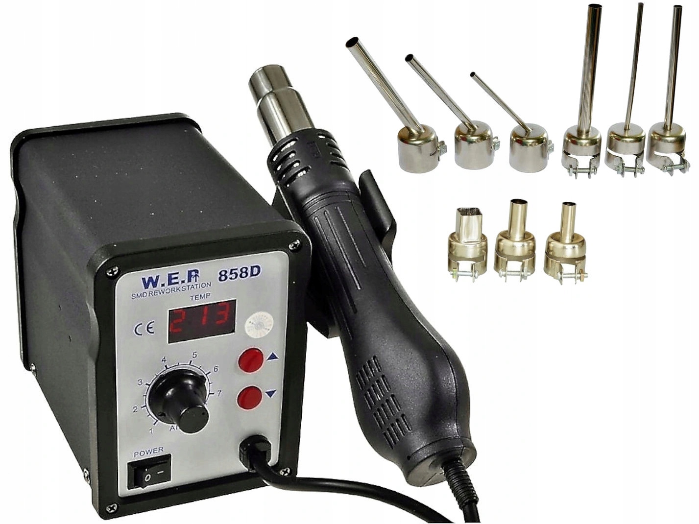 SPAWARKA PLASTIKU WEP 858D 9xDYSZA PORADNIK