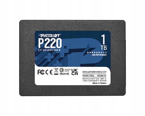 Patriot P220/ 1TB/ Ssd/ 2.5"/ Sata/ 3R P220S1TB25