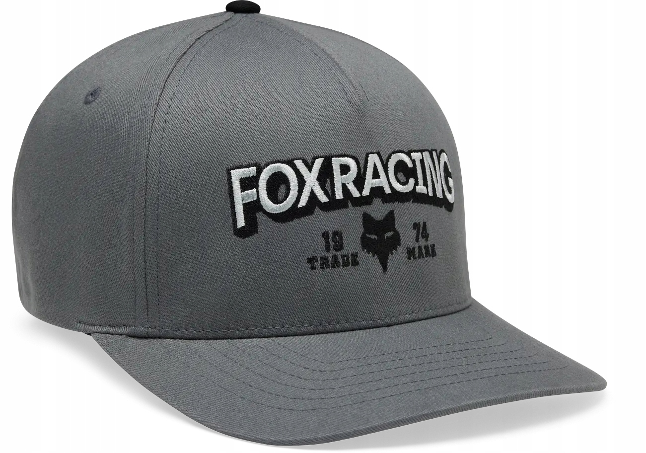 Full Cap kšiltovka Fox Bold Flexfit Hat vel S/m Pewter