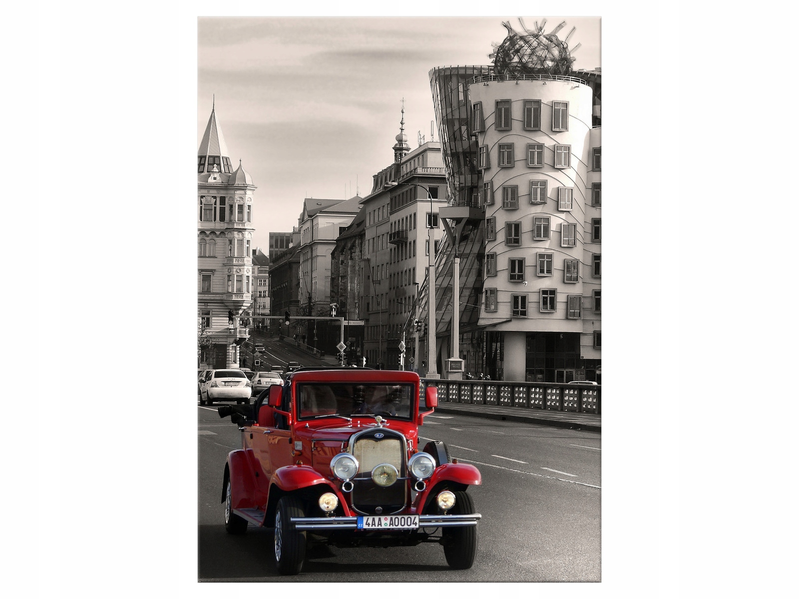 

Obraz Samochodem przez Pragę 50x70 Motoryzacja