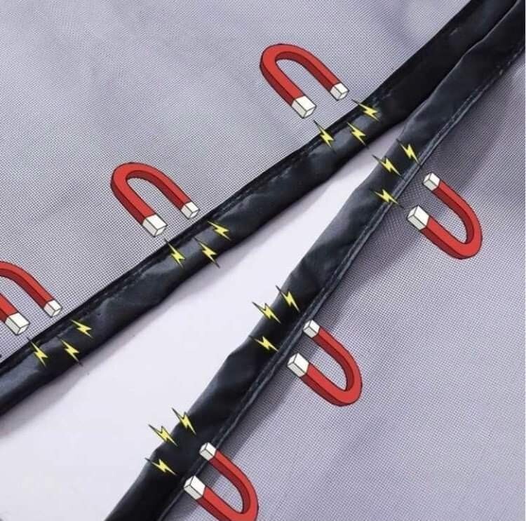 MOSKITIERA MAGNETYCZNA NA DRZWI CZARNA 210CM X 100CM Model moskitiera na drzwi