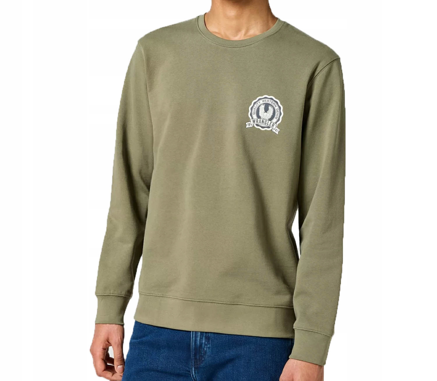 Pánská mikina Wrangler s kulatým Pánská mikina Dust Olive XL