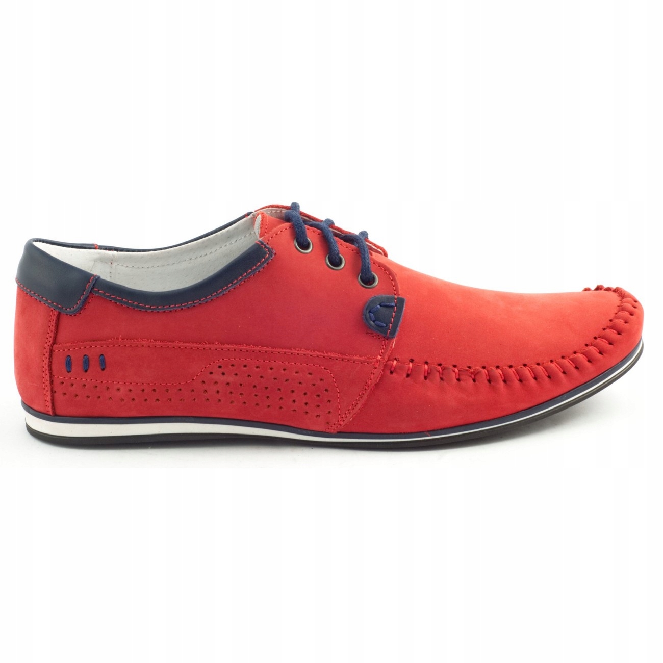 

Buty Męskie Mokasyny Skóra Polskie 875 Czerwony 47