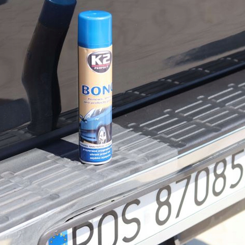K2 BONO PŁYN SPRAY CZARNIDŁO ŚRODEK DO PLASTIKÓW ZDERZAKÓW GUMY OPON Producent K2