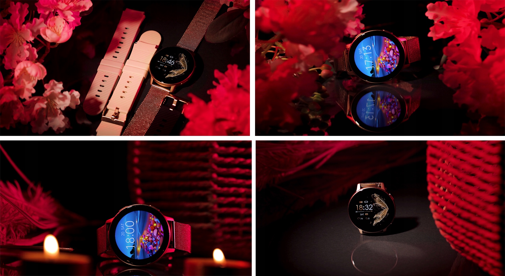 SMARTWATCH ZEGAREK DAMSKI MENU PL ROZMOWY POWIADOMIENIA PULS SPORT ZDROWIE Materiał paska stal