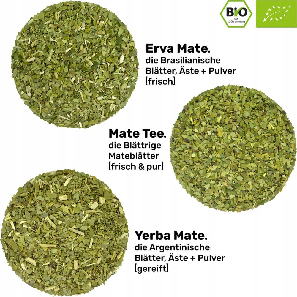 Mate zestaw do herbaty Bio 3 rodzaje matesów + kubki do maty ze stali — miniatura 2