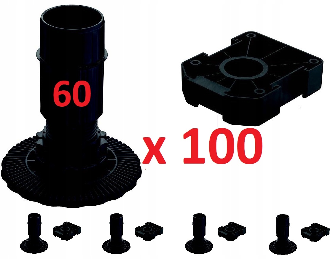 100 x nožička Axilo od firmy Hafele hlavička H 60