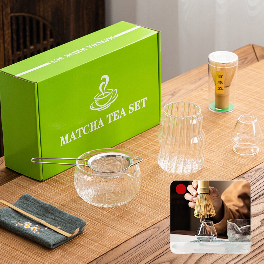 Tradiční sada Matcha Chasen Chashaku Matchawan 7ks