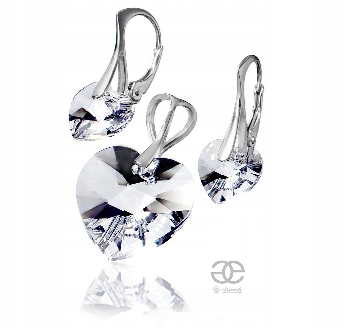 Křišťálový komplet Crystal Heart Stříbro Arande