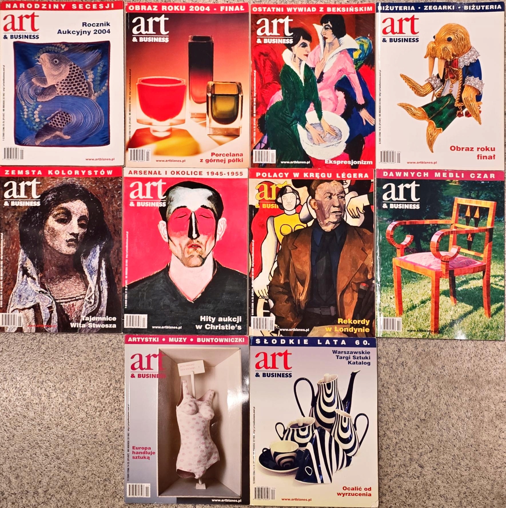 ART & BUSINESS GAZETA AUKCYJNA KOMPLETNY ROCZNIK 2005