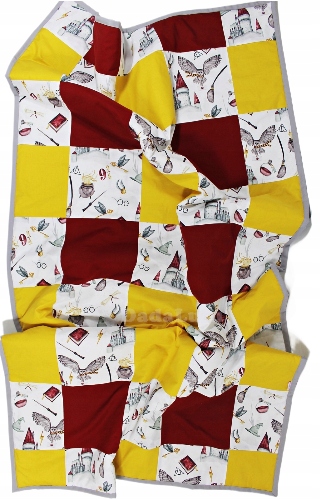 Přehoz na postel patchwork škola magie 100/160 cm 100% bavlna