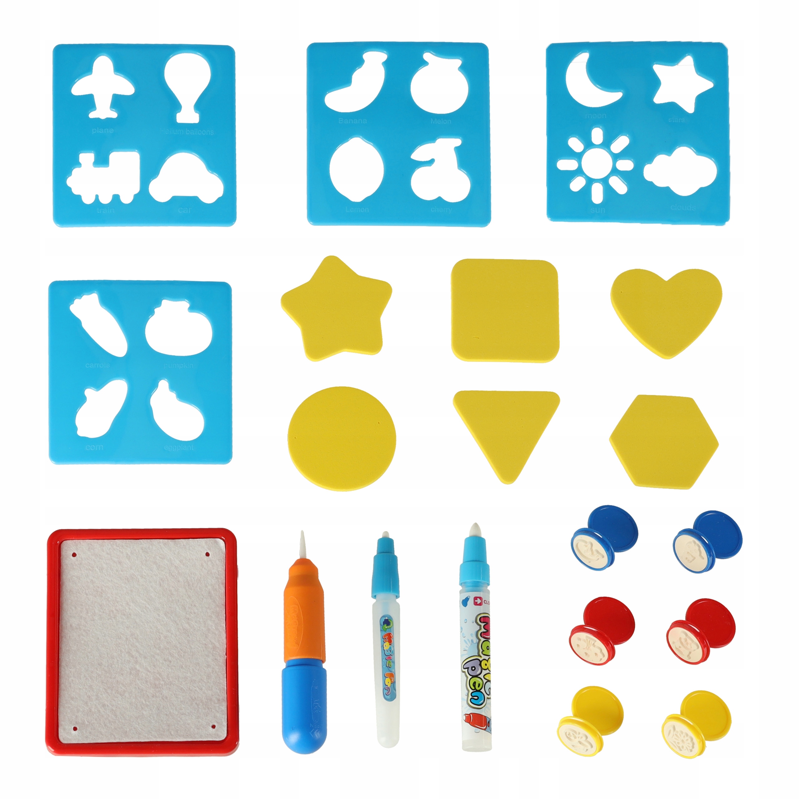 MATA WODNA DO MALOWANIA RYSOWANIA WODĄ SZABLONY PIECZĄTKI ZESTAW 100X80CM Marka Ikonka