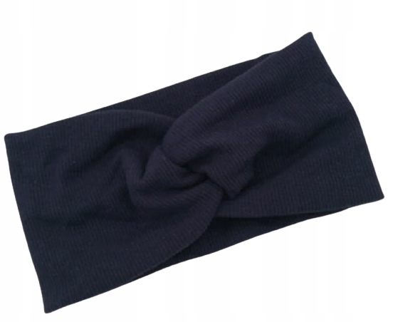 

Opaska Na Głowę Szeroka Turban Granatowa