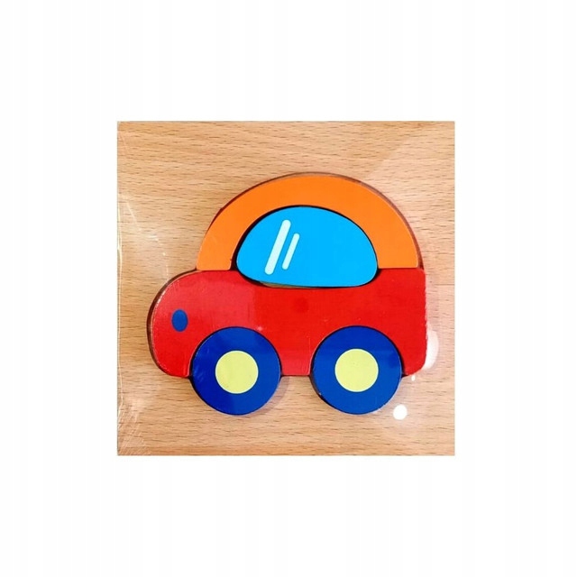 Puzzle drewniane dla dzieci 5 elementów-Samochód