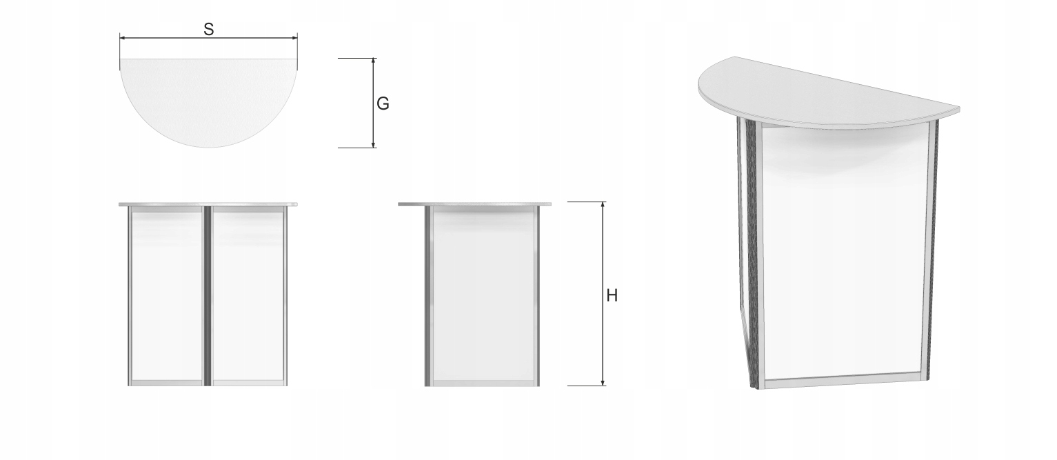 Lada promocyjna, trybunka targowa, stand reklamowy Omega ECO Marka bez marki