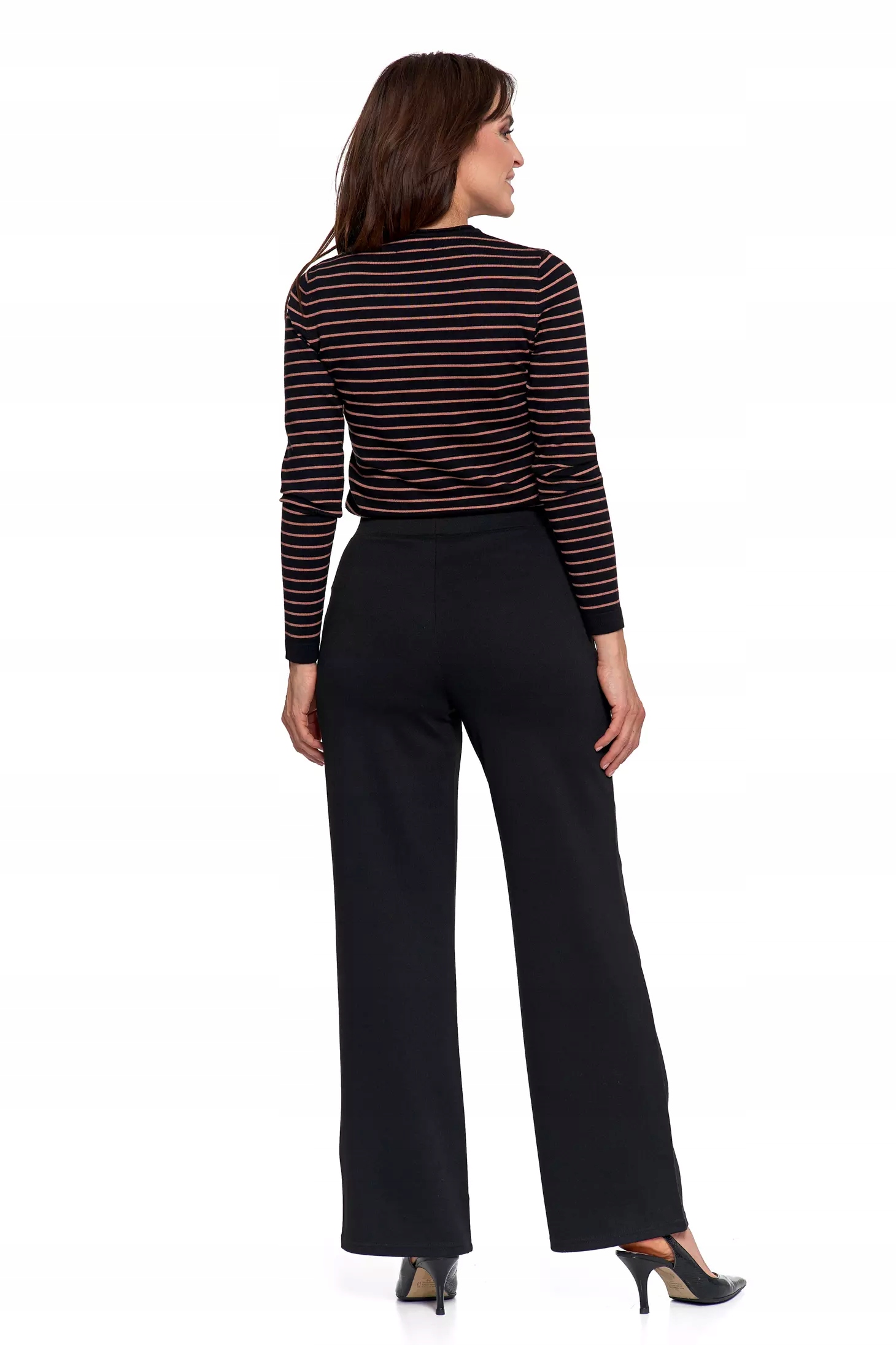 KLASYCZNE SPODNIE DAMSKIE WYSOKI STAN I PROSTA NOGAWKA ELEGANCKIE MORAJ XXL Rozmiar XXL