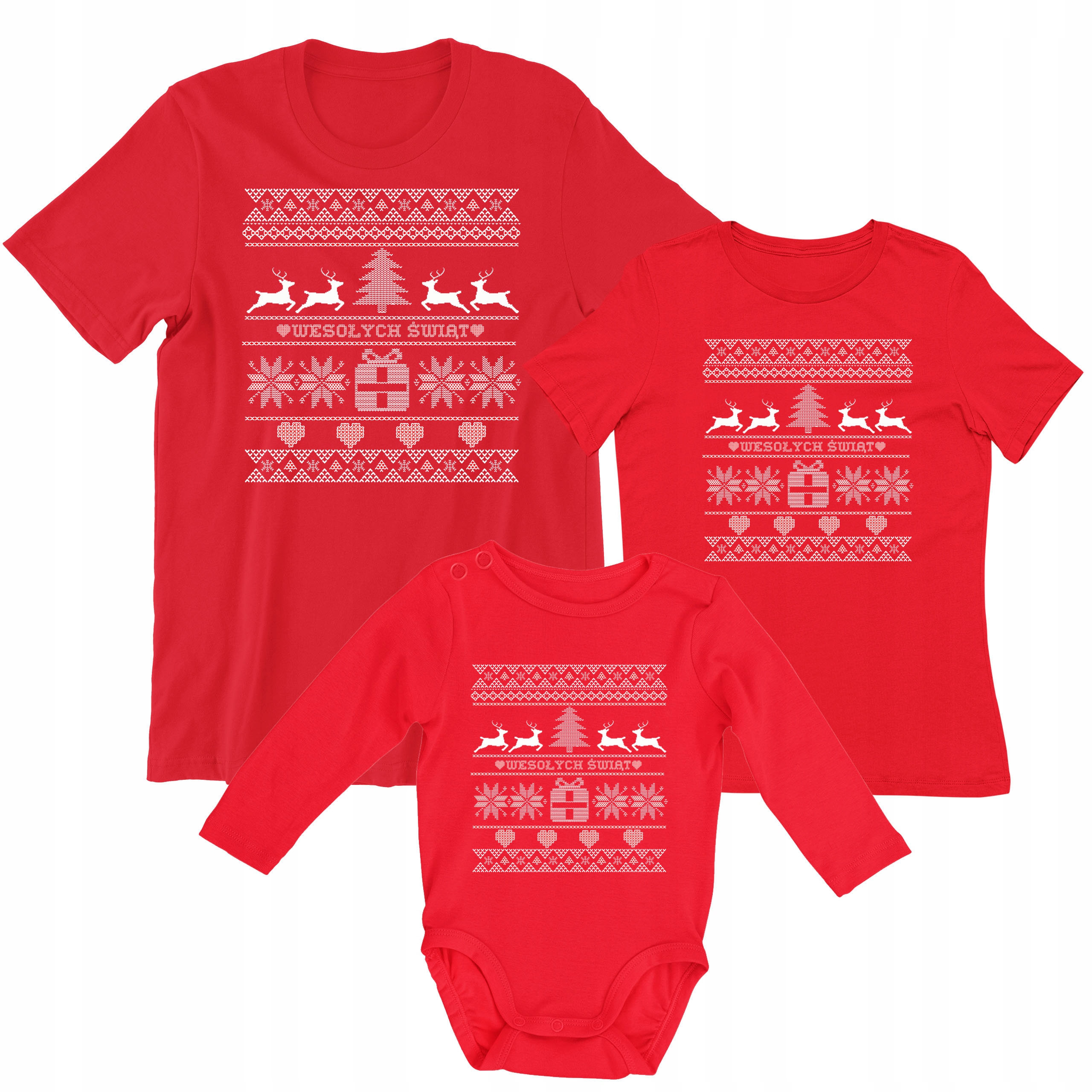 KOSZULKI DLA RODZINY ŚWIĄTECZNE NA ŚWIĘTA SZTUKI