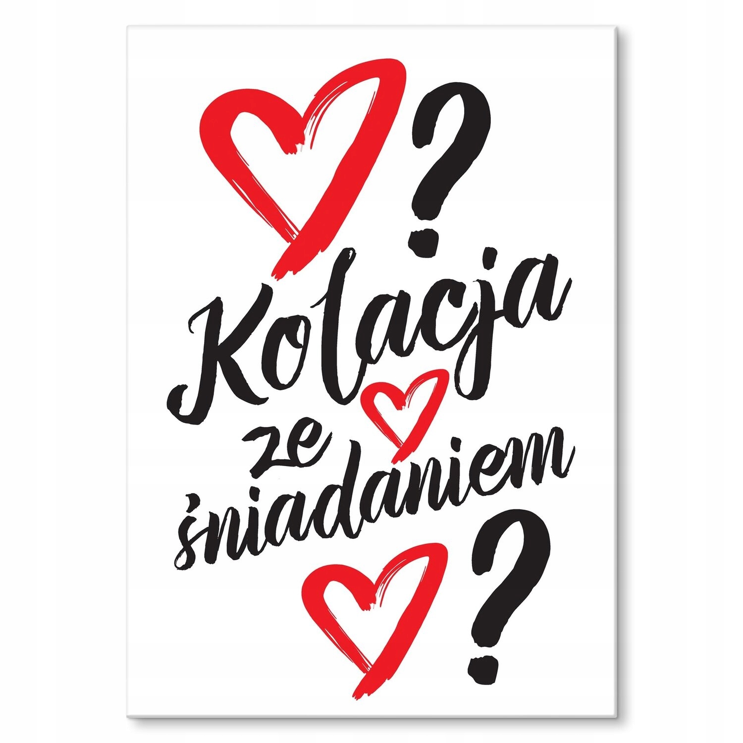 Kovový plakát Večeře se snídaní? Dárek 42 x 59 cm